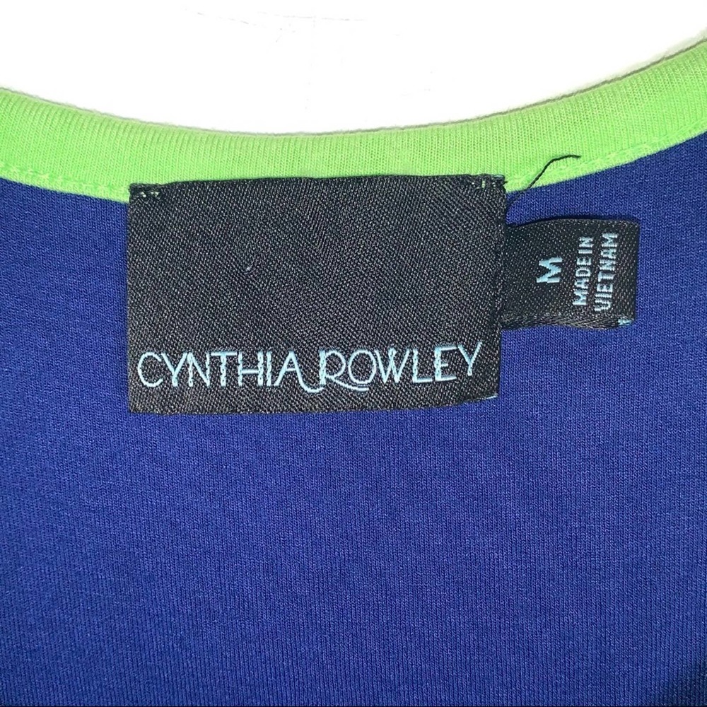 Cynthia Rowley blue/green lounge dress  swim cover - Picture 4 of 5